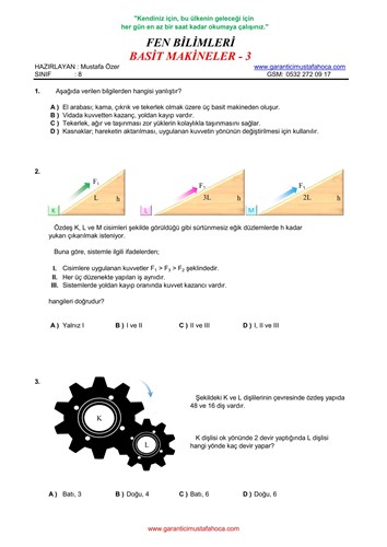 BASİT MAKİNELER - 3