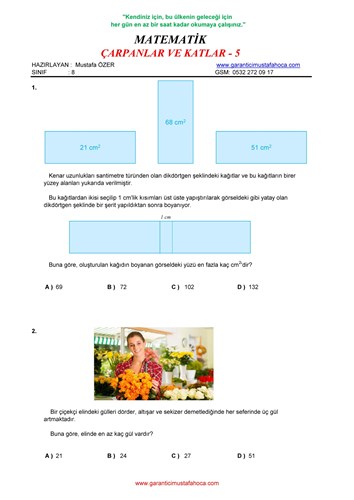 Çarpanlar ve Katlar - 5
