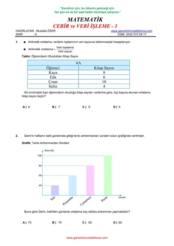 CEBİR ve VERİ İŞEME - 3