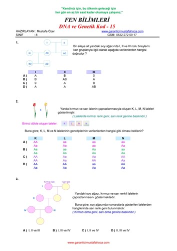 DNA  ve Genetik Kod - 15