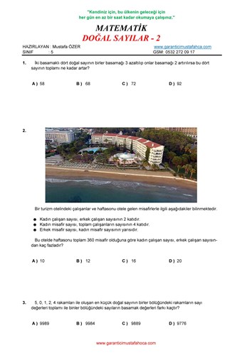 DOĞAL SAYILAR - 2
