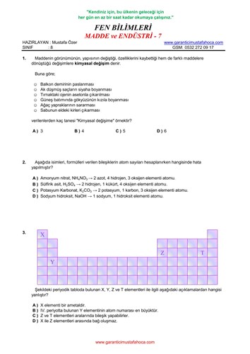 Madde ve Endüstri - 7