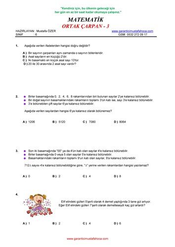 Ortak Çarpan - 3