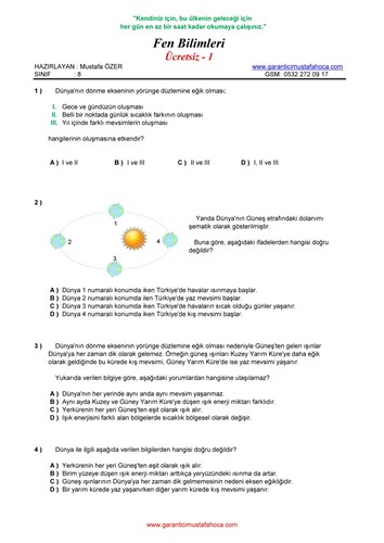 Fen Bilimleri Ücretsiz - 1