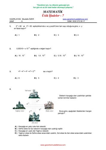 Üslü İfadeler - 7